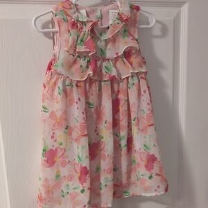 Koala Kids Pink Floral Ruffle Dress